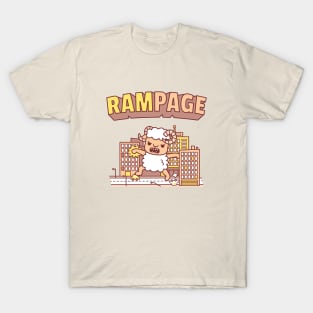 Funny Ram Going On Rampage in City T-Shirt